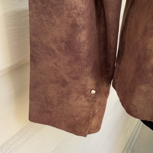 Ashley B Bernardo Genuine leather zip blazer (M) - Picture 3 of 9